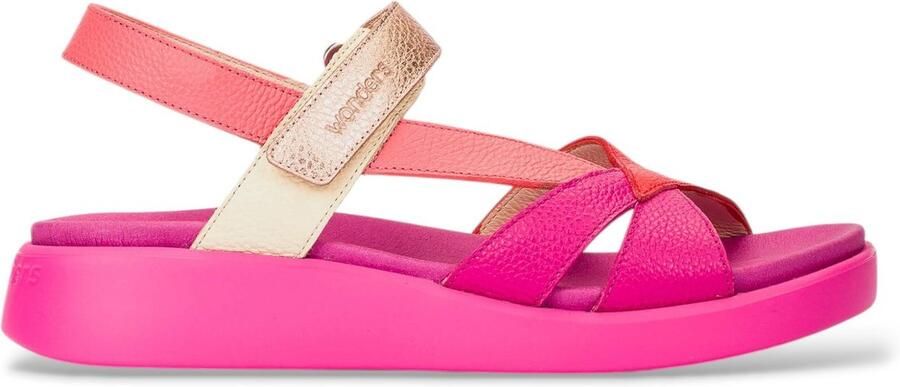 Wonders Sandalen met sleehak C6552FUCSIA