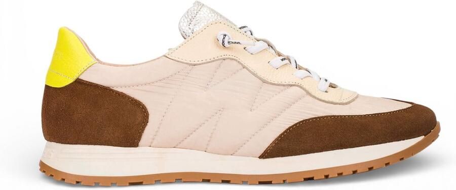 Wonders Towanda02 beige leren sneakers