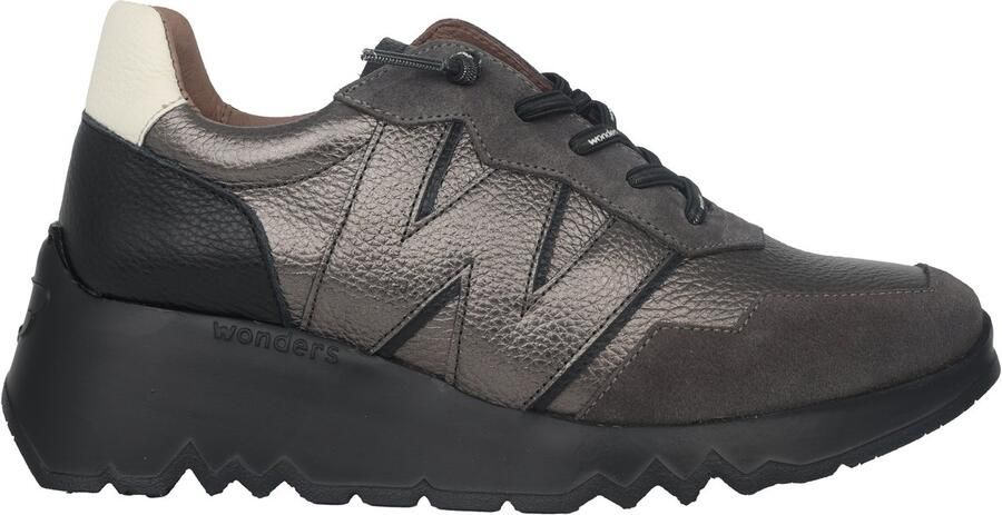 Wonders Trendy Leren Dames Sneaker