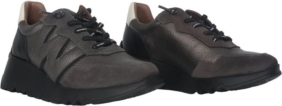 Wonders Trendy Leren Dames Sneaker