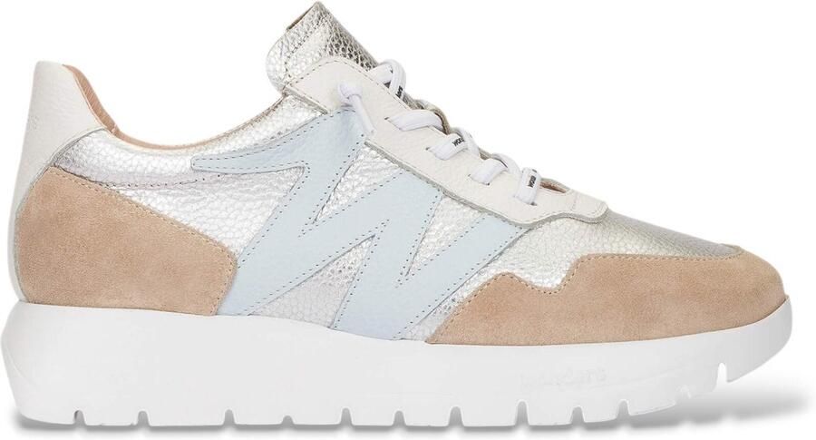 Wonders Zilveren Odisei01 Leren Sneakers