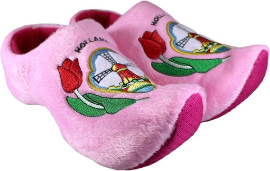 Woodenshoes Klompsloffen roze molen Maatkeuze