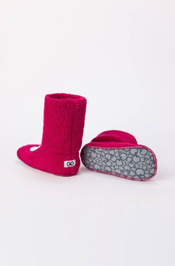 Woody boots met oogjes framboos rood 242-10-BOR-M 357