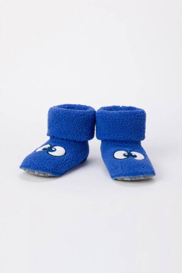 Woody boots met oogjes hoogblauw 242-10-BOR-M 875