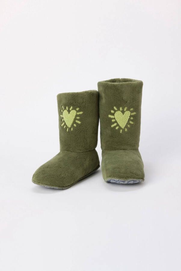 Woody Studio boots kakigroen hartje 242-12-YSA