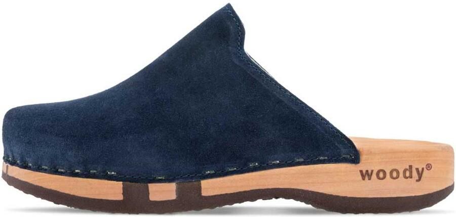 Woody dames instappers blauw