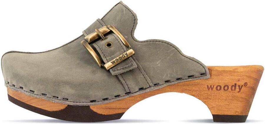Woody dames instappers blauw