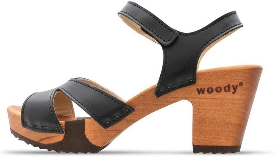 Woody dames sandalen zwart