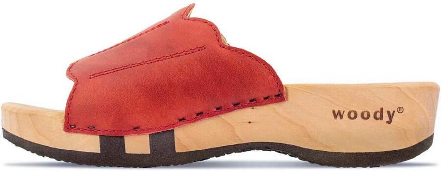 Woody dames veterschoenen rood