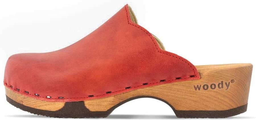 Woody dames veterschoenen rood
