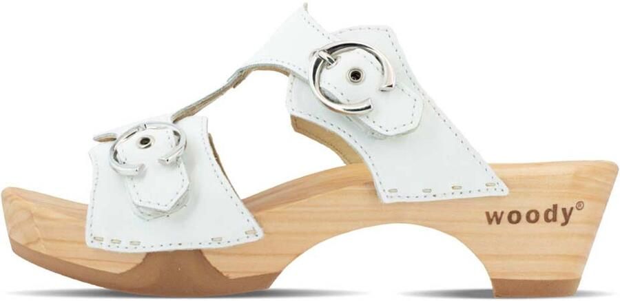 Woody dames veterschoenen wit
