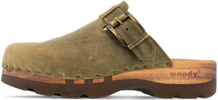 Woody heren veterschoenen olijfgroen