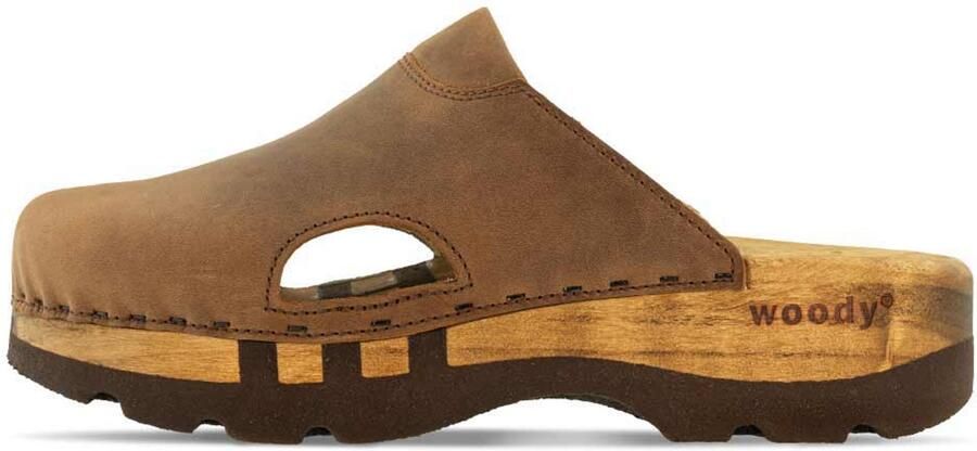 Woody unisex veterschoenen bruin