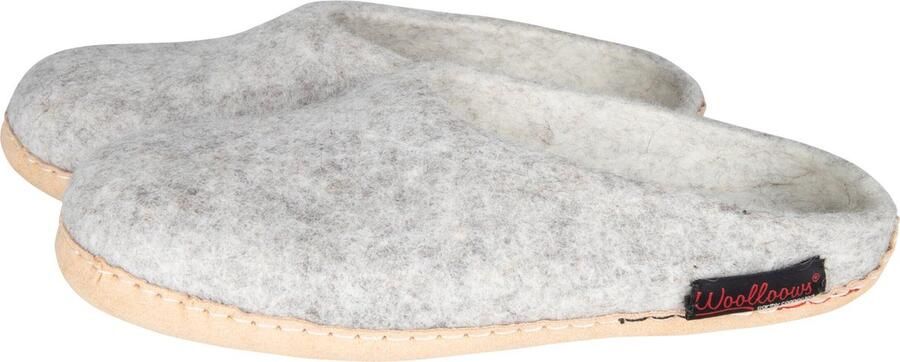 Woolloows Wollen Sloffen Woolloows Gevilte Wollen Sloffen voor Herren én Dames Shuffle Grey - Foto 2