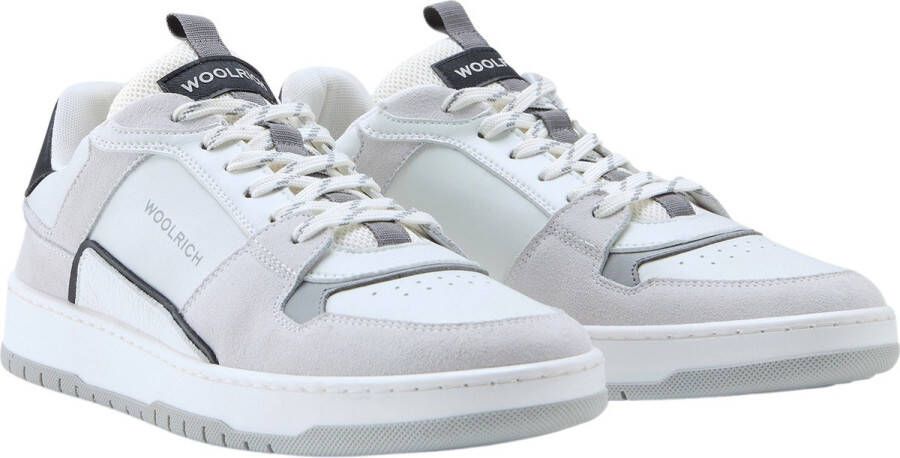 WOOLRICH Lage Sneakers Heren Low Basket Maat: 41 Materiaal: Suède Kleur: Wit