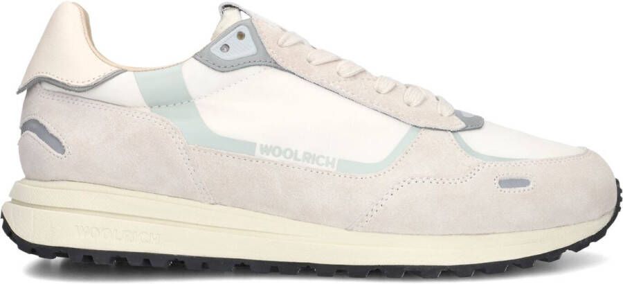 WOOLRICH Lage Sneakers Heren Retro Sneaker Man Maat: 46 Materiaal: Suède Kleur: Wit