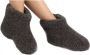 Woolwarmers Dolly Unisex Sloffen zwart bruin 100% wol - Thumbnail 1