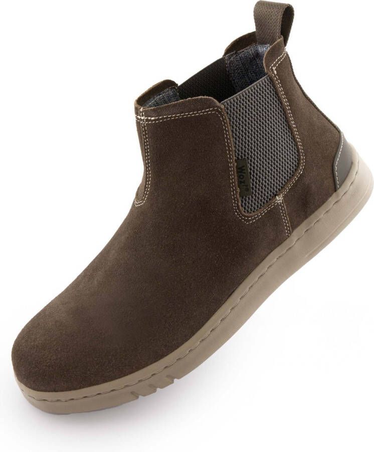 Woz? Herenschoenen woz david 111 taupe suède comfort