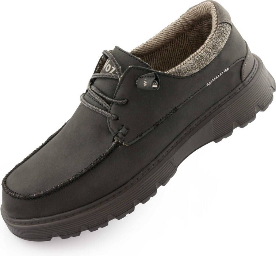 Woz? Woz ringo 1 zwarte leren herenschoenen