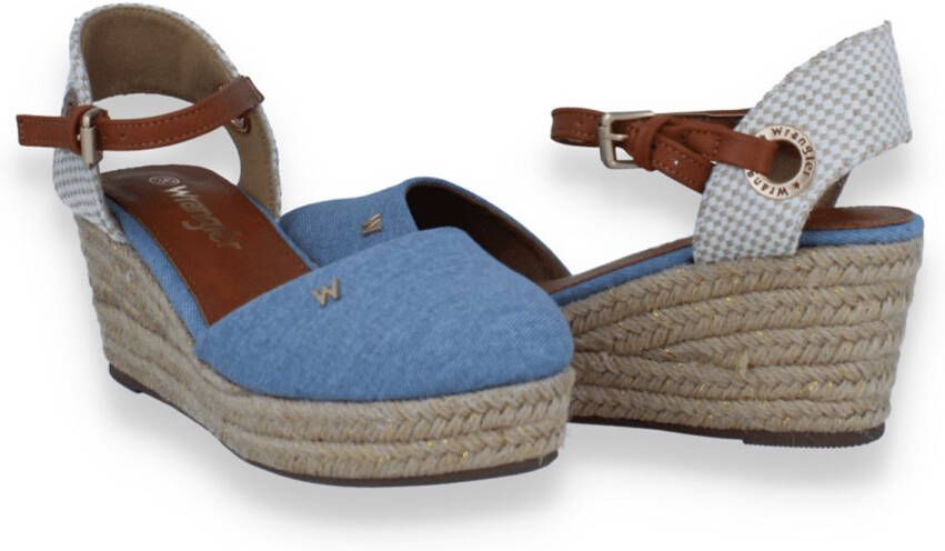 Wrangler Dames Sandaal 9 Bela C Women Semi Wedge Celestial Blue Blauw