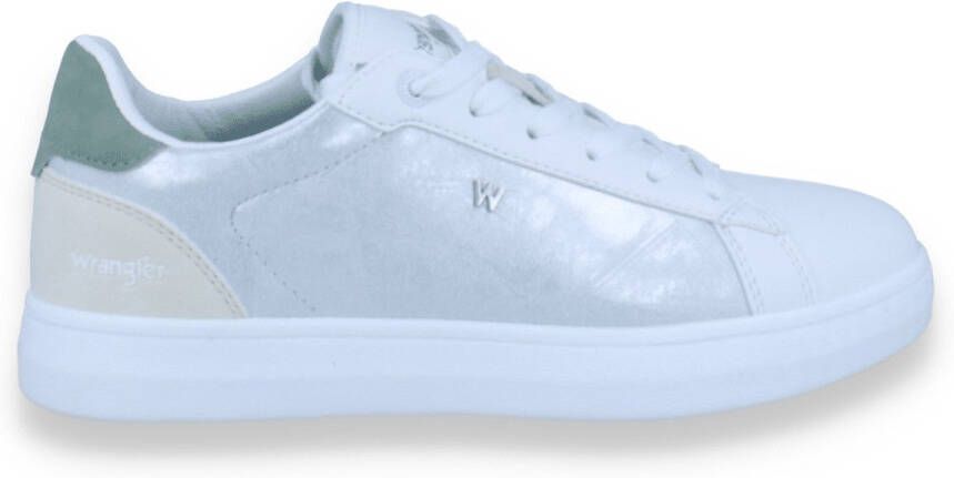 Wrangler Dames Sneaker Bea Women Low Bright White Silver WIT