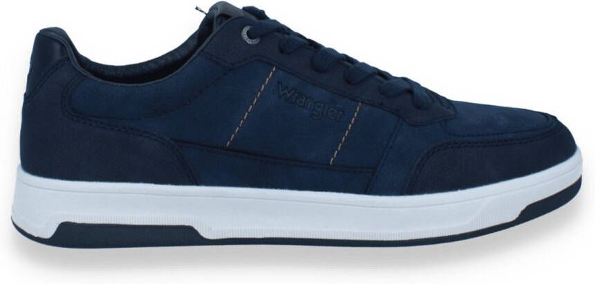 Wrangler Heren Sneaker Woody Men Low Dark Denim Blauw