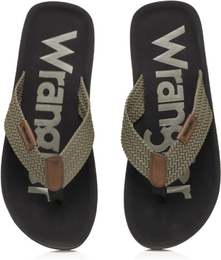 Wrangler Heren Zane Flipflop Men Low Olive Black KAKI