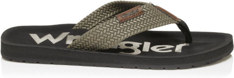 Wrangler Heren Zane Flipflop Men Low Olive Black KAKI
