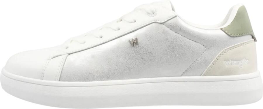Wrangler Dames Sneaker Bea Women Low Bright White Silver WIT - Foto 2