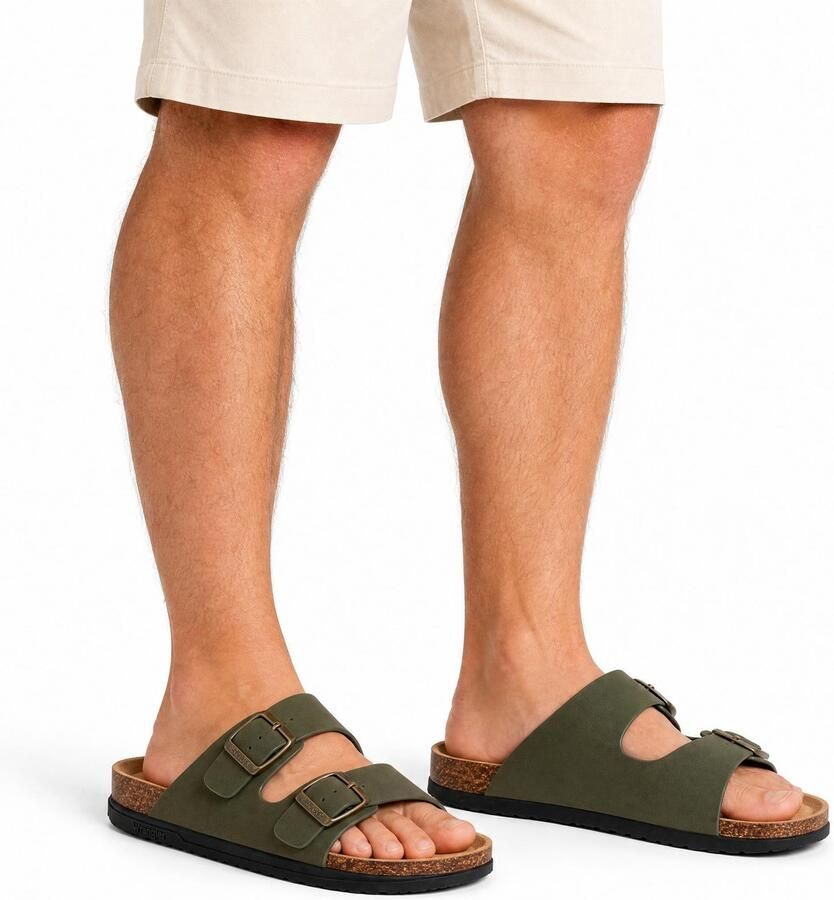Wrangler Belville Slider Heren Slippers Groen
