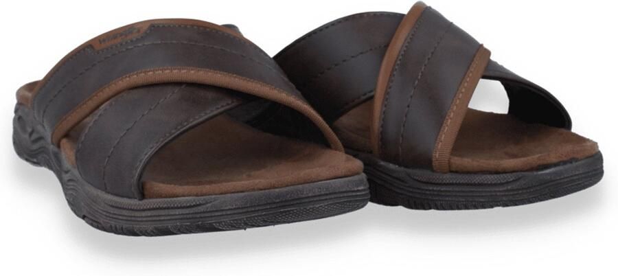 Wrangler Heren Slipper Tripp Slider Men Low Chestnut Cognac