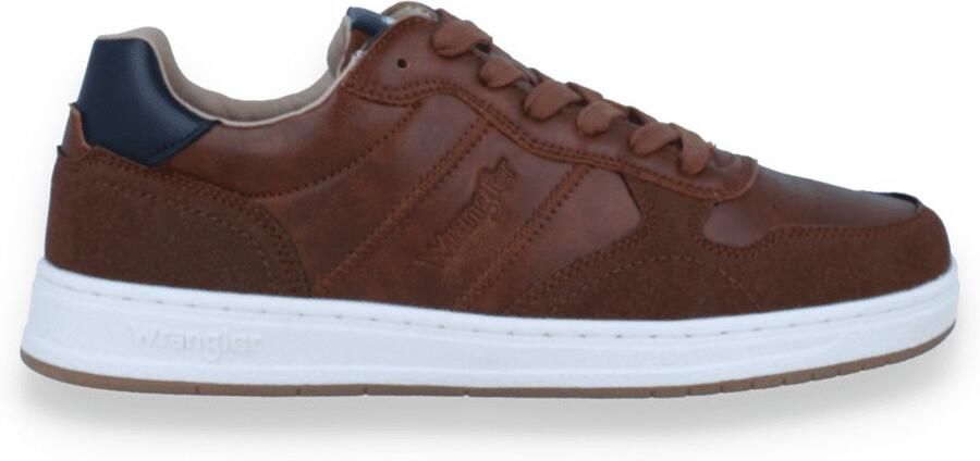 Wrangler Heren Sneaker Rusty Men Low Tortoise Shell Cognac