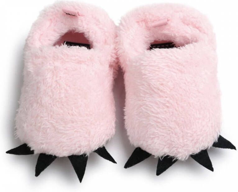 WUNO Baby Pantoffels| roze Fluffy schoenen | 6 tot 12 maanden