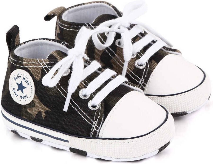 WUNO Baby Schoenen Pasgeboren Babyschoenen Meisjes jongens Eerste Baby Schoentjes 0 6 maanden Zachte Zool Antislip Baby slofjes 11cm