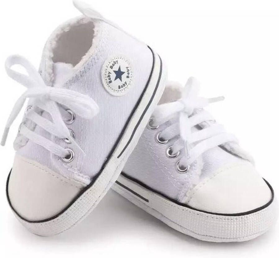 WUNO Baby Schoenen Pasgeboren Babyschoenen Eerste Baby Schoentjes 6 12 maanden Zachte Zool Antislip Baby slofjes 12cm - Foto 3