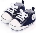 WUNO Baby Schoenen Pasgeboren Babyschoenen Eerste Baby Schoentjes 6 12 maanden Zachte Zool Antislip Baby slofjes 12cm - Blauw