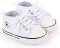 Merkloos Sans marque Baby Schoentjes Pasgeboren Babyschoenen Eerste Baby Schoen 0-12 maanden Zachte Zool Antislip Baby slofjes 12cm - Wit