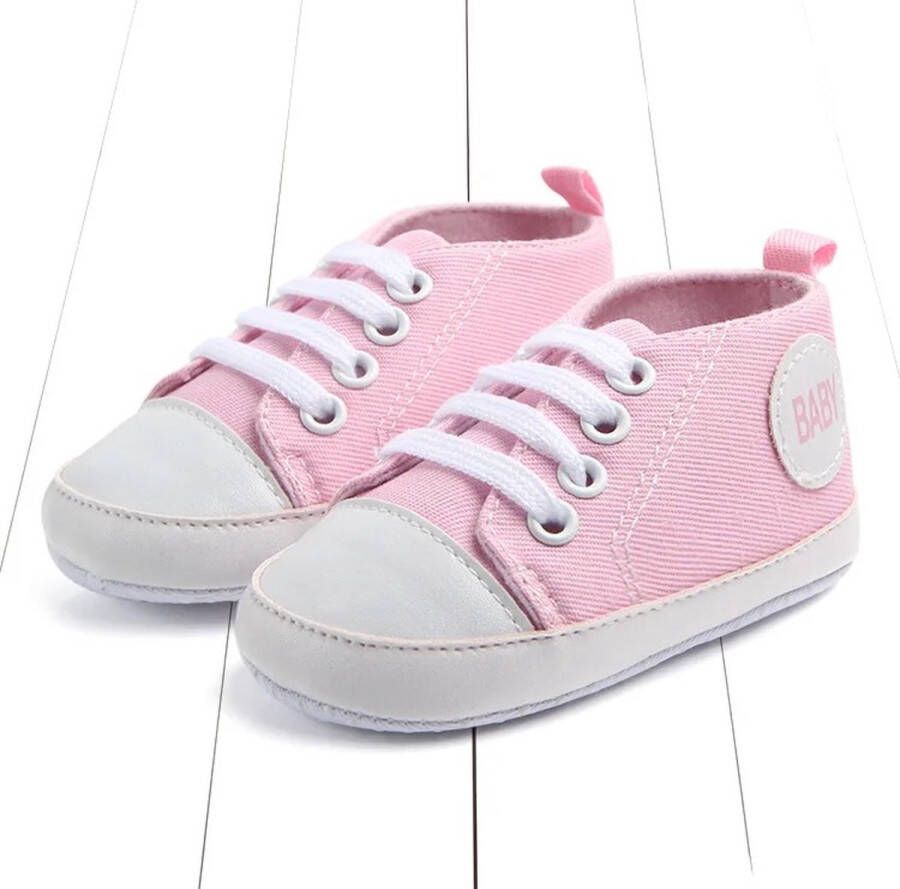 Merkloos Sans marque Baby Schoentjes Pasgeboren Babyschoenen Eerste Baby Schoen 0-12 maanden Zachte Zool Antislip Baby slofjes 12cm - Foto 2