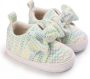 WUNO Baby Schoenen Pasgeboren Babyschoenen met strik Eerste Baby Schoentjes 6-12 maanden Zachte Zool Antislip Baby slofjes 12cm Zwart - Thumbnail 7