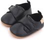 WUNO Baby Schoenen Pasgeboren Babyschoenen met strik Eerste Baby Schoentjes 6-12 maanden Zachte Zool Antislip Baby slofjes 12cm Zwart - Thumbnail 7