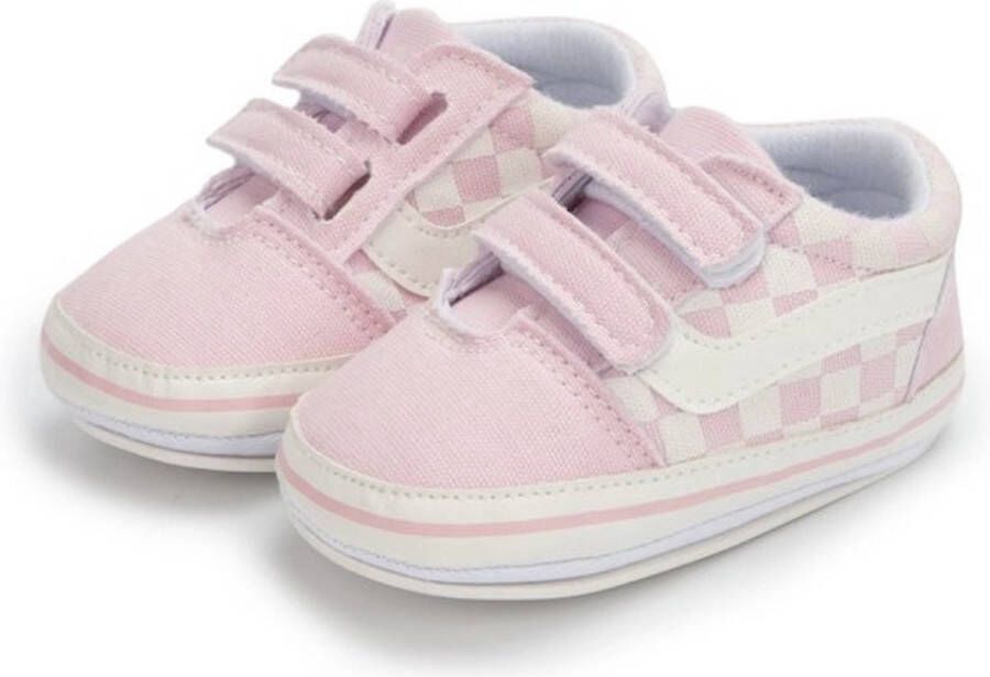 WUNO Babysneakers Baby schoentjes klittenband roze wit
