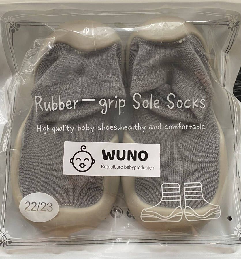 WUNO Antislip baby schoentjes – 18-24 maanden – 14 cm geel - Foto 3