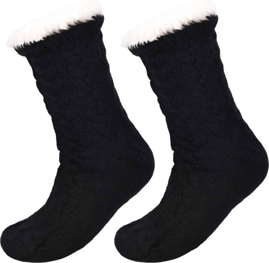 WVspecials Huissokken Dames en Heren Verwarmde sokken Anti Slip Sokken Fleece Sokken Dikke Sokken Fluffy Sokken Slofsokken Warme Sokken Bedsokken Gevoerde Sokken Winter Sokken Blauw
