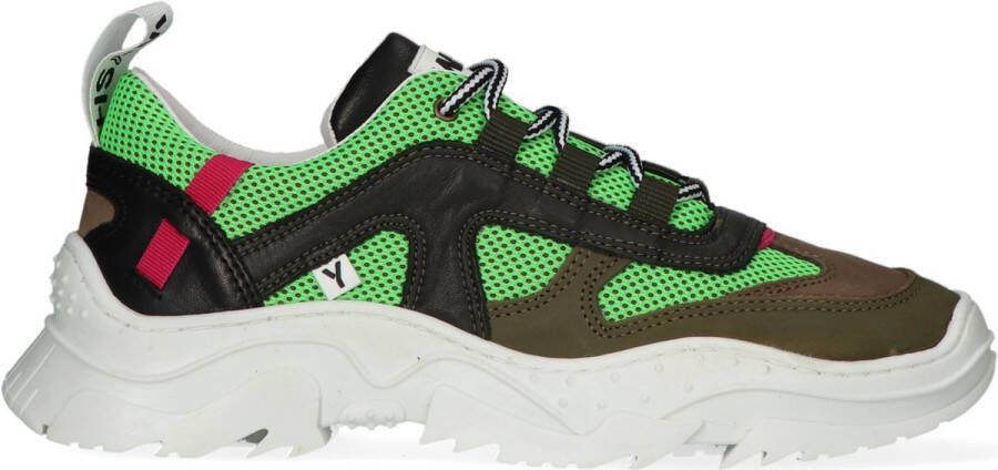 Wysh Emilee Lage sneakers Leren Sneaker Meisjes Groen