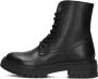 Wysh Monk-k-47 Veterboots Laarzen Met Veters Meisjes Kids Zwart - Thumbnail 6