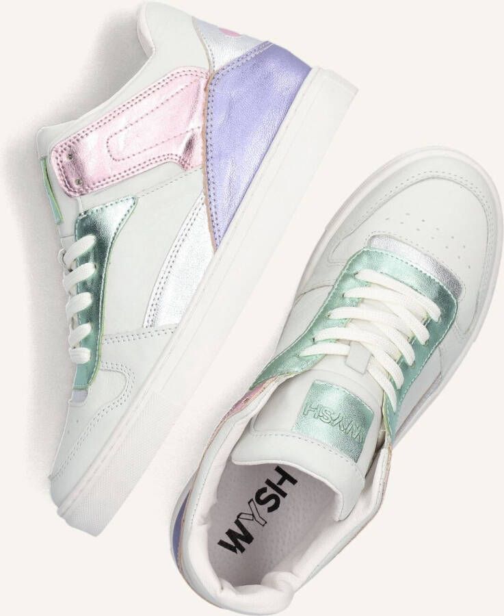 Wysh Milena Hoge sneakers Leren Sneaker Meisjes Wit
