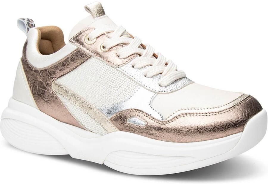 X-Sensible art. 32010.3 396 SWX 28 brons beige leer breed dames stretchwalker