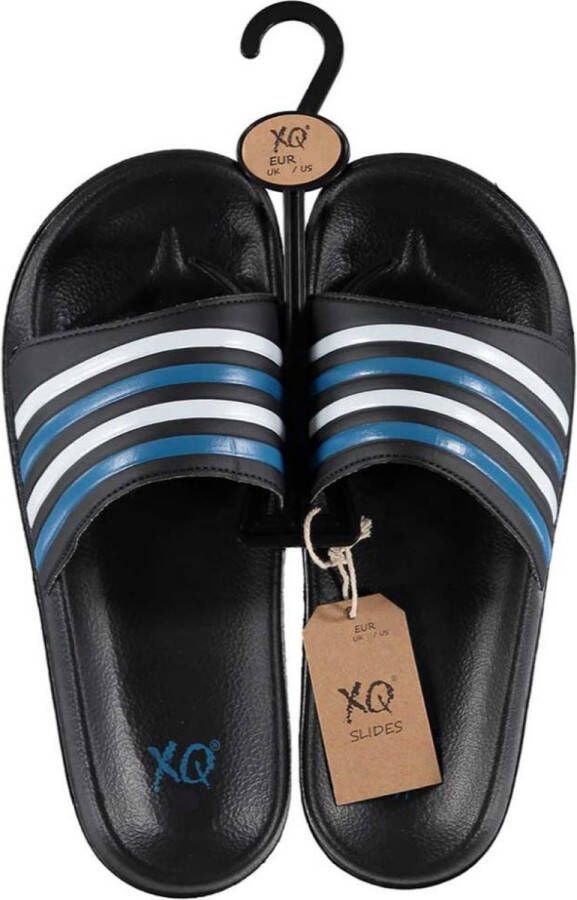 XQ Footwear Badslippers Multi Heren Eva Zwart blauw