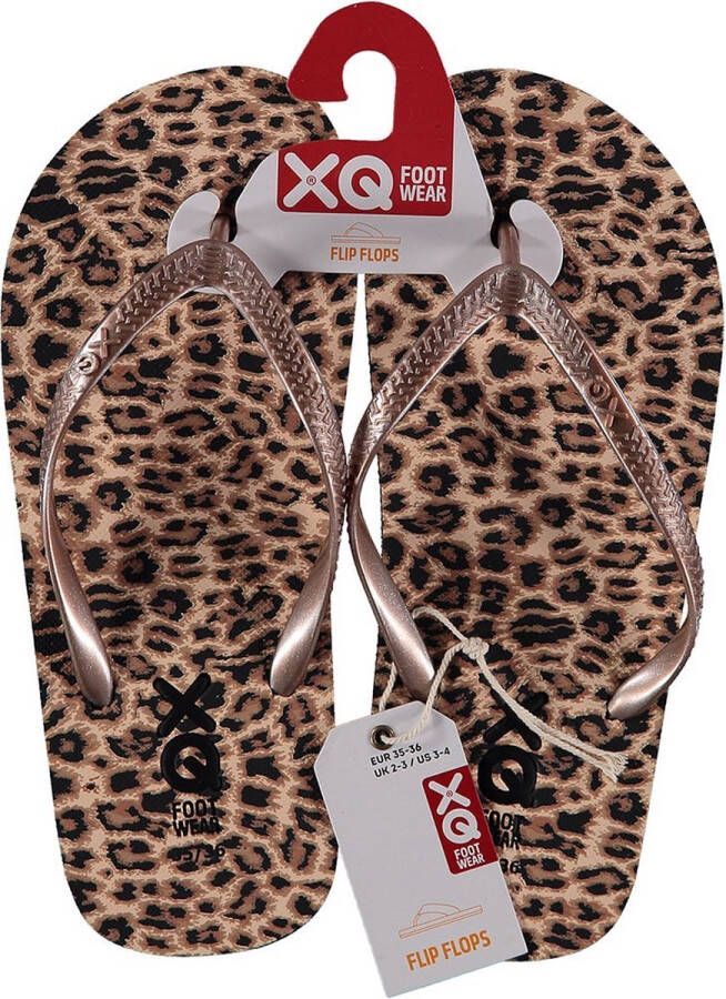 XQ Footwear Meisjes Slippers Teenslipper Luipaard Print Zomer - Foto 1