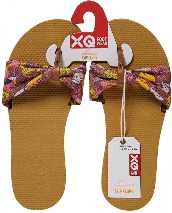 XQ Footwear Meisjes Slippers Teenslippers Tropical Style Paars